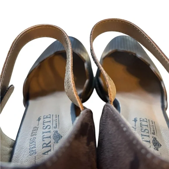 L’Artiste by Spring Step “Parchelle” D’Orsay Heel | Twee | 39 EU / 8.5 Women’s - Picture 11 of 11